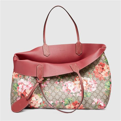 gucci reversible floral tote|Gucci reversible canvas tote.